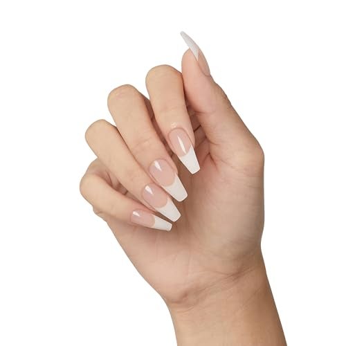 KISS Salon X-tend, Press-On Nails, Nail glue included, 'Trustfall', Beige, Long Size, Coffin Shape, Includes 30 Nails, 5Ml Led Soft Gel Adhesive, 1 Manicure Stick, 1 New Mini File, New Prep Pad - Image 5