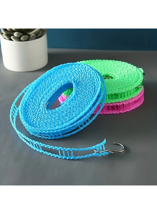 الحبل الغسيل الأزرق الثقيل المقاوم للرياح وغير المنزلق بطول 10 أمتار (393.7 بوصة) للسفر في الهواء الطلق - Image 3