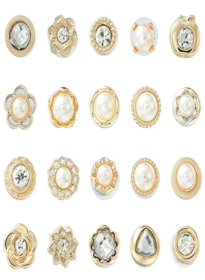 Ipotkitt 100 pcs Mixed Styles Elegant Alloy Rhinestone Pins Flower Imitation Pearl Floral Brooch for DIY Jewelry Making Crafts Hats Shirts Bags Dress Backpack Clothes - Image 1