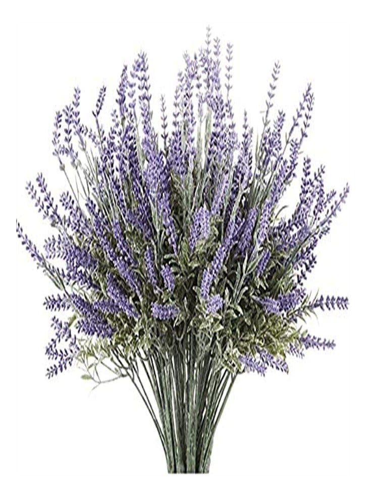 Goolsky 4PC Realistic Artificial Lavender Plant - Lilac Purple Floral Stems, No Maintenance Indoor/Outdoor Decor for Home, Wedding, Office, Table Centerpiece - Durable Plastic Faux Lavender for Windowsill, Garden, Party Decoration - Wedding & Holiday Decorations, Lavender Artificial Flowers, Garden Decor, Wedding Decor, Natural Look Foliage - Image 1