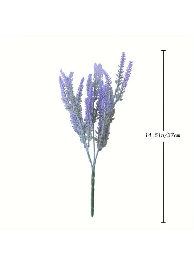 Goolsky 4PC Realistic Artificial Lavender Plant - Lilac Purple Floral Stems, No Maintenance Indoor/Outdoor Decor for Home, Wedding, Office, Table Centerpiece - Durable Plastic Faux Lavender for Windowsill, Garden, Party Decoration - Wedding & Holiday Decorations, Lavender Artificial Flowers, Garden Decor, Wedding Decor, Natural Look Foliage - Image 5