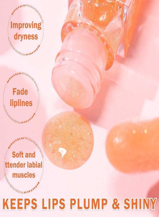 QIUFSSE Magic Color Changing Lip Oil Stain, 2PCS Hydrating Gloss With Tinted Shimmer Plumping Glow Oil for Care and Dry Lips (Strawberry + Orange) - Image 4