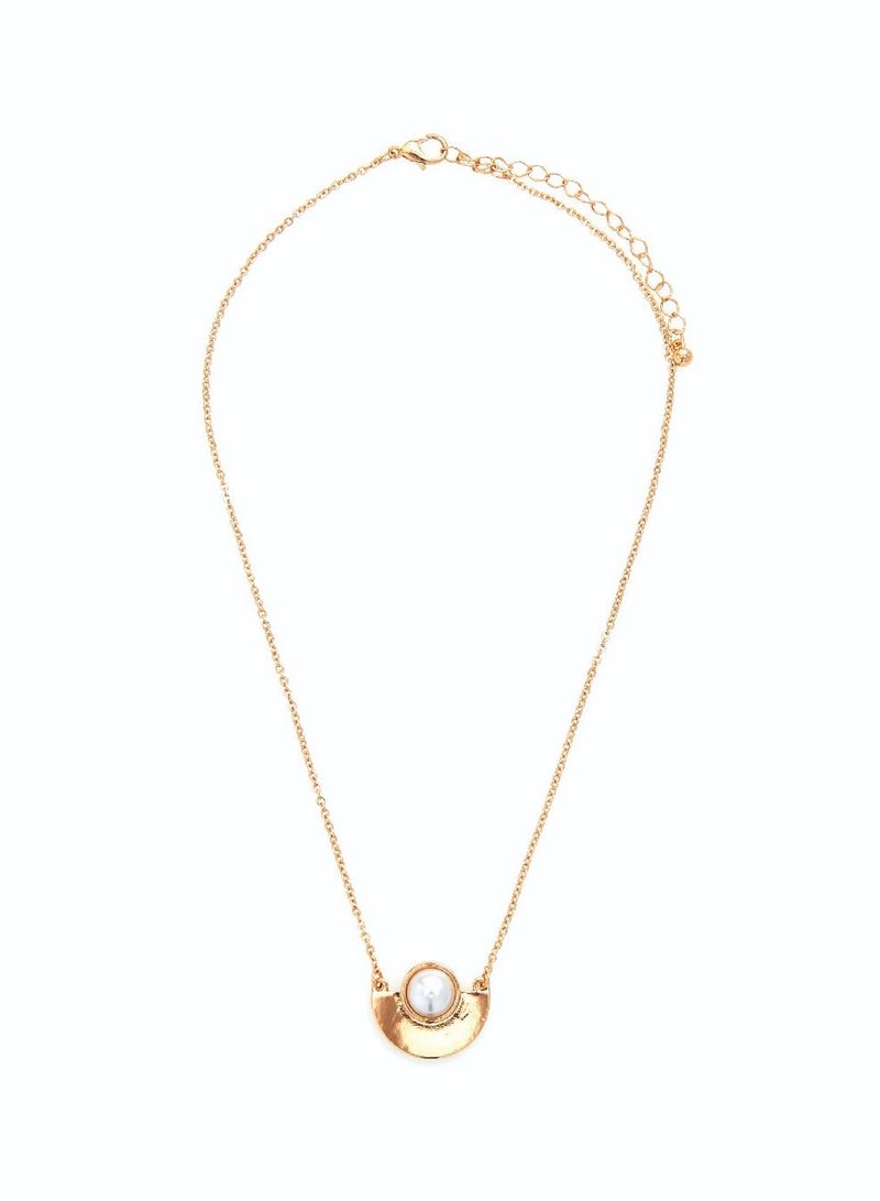 AMICA Geometric Pearl Pendant Necklace - Image 3