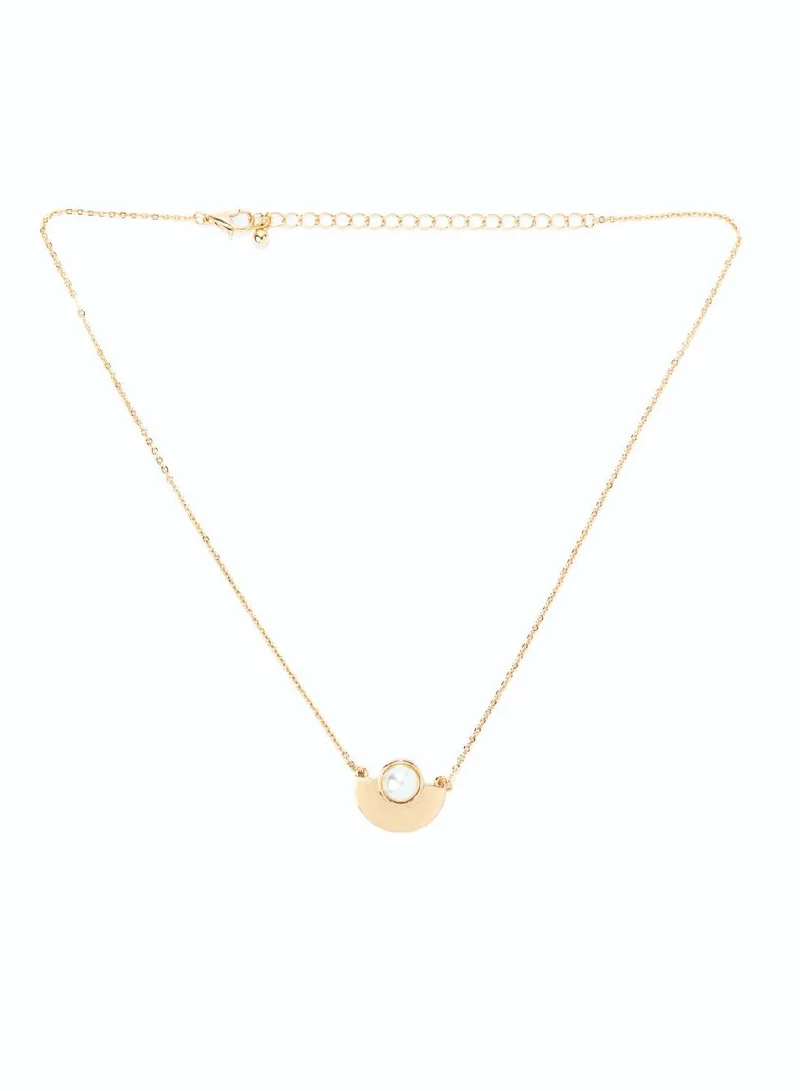 AMICA Geometric Pearl Pendant Necklace