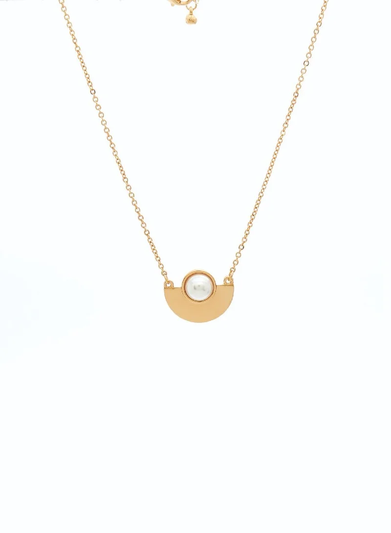 AMICA Geometric Pearl Pendant Necklace