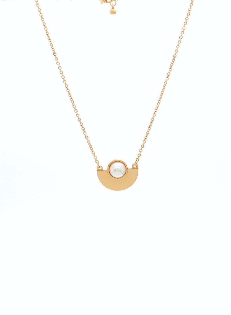 AMICA Geometric Pearl Pendant Necklace - Image 2