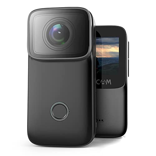SJCAM C200 Action Camera 4K 24FPS Optical 16MP | Magnetic Body & Hands Free | 6-Axis Gyro Stabilizer | WiFi 2.4 GHZ | Insta Go | Webcam | Video Recording | Mini Vlogging Cam (Black) - Image 1