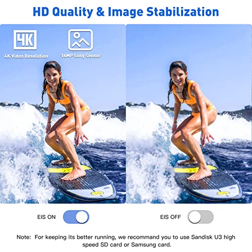 SJCAM C200 Action Camera 4K 24FPS Optical 16MP | Magnetic Body & Hands Free | 6-Axis Gyro Stabilizer | WiFi 2.4 GHZ | Insta Go | Webcam | Video Recording | Mini Vlogging Cam (Black) - Image 5
