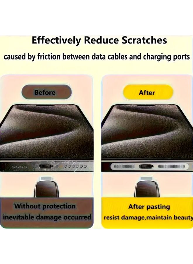 5 قطع غطاء هاتف مقاوم للغبار من المعدن الفضي لسلسلة iPhone 16 و15 و14 و12 - Image 4