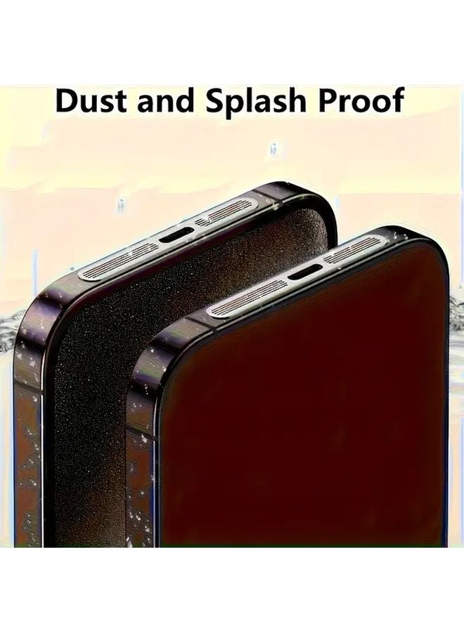 5 قطع غطاء هاتف مقاوم للغبار من المعدن الفضي لسلسلة iPhone 16 و15 و14 و12 - Image 2