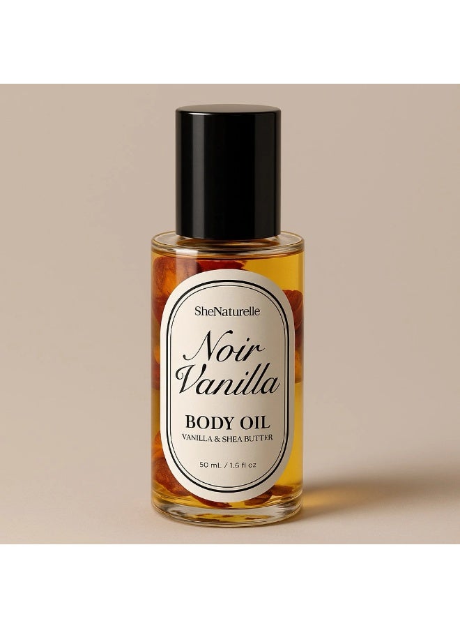 general Noir Vanilla Body Oil, Deep Moisturizing Body Oil for Dry Skin, Long Lasting Vanilla Fragrance, Nourishing Glow Oil, Fast Absorbing Body Care, Soft Smooth Radiant Skin for Women and Men - Image 1