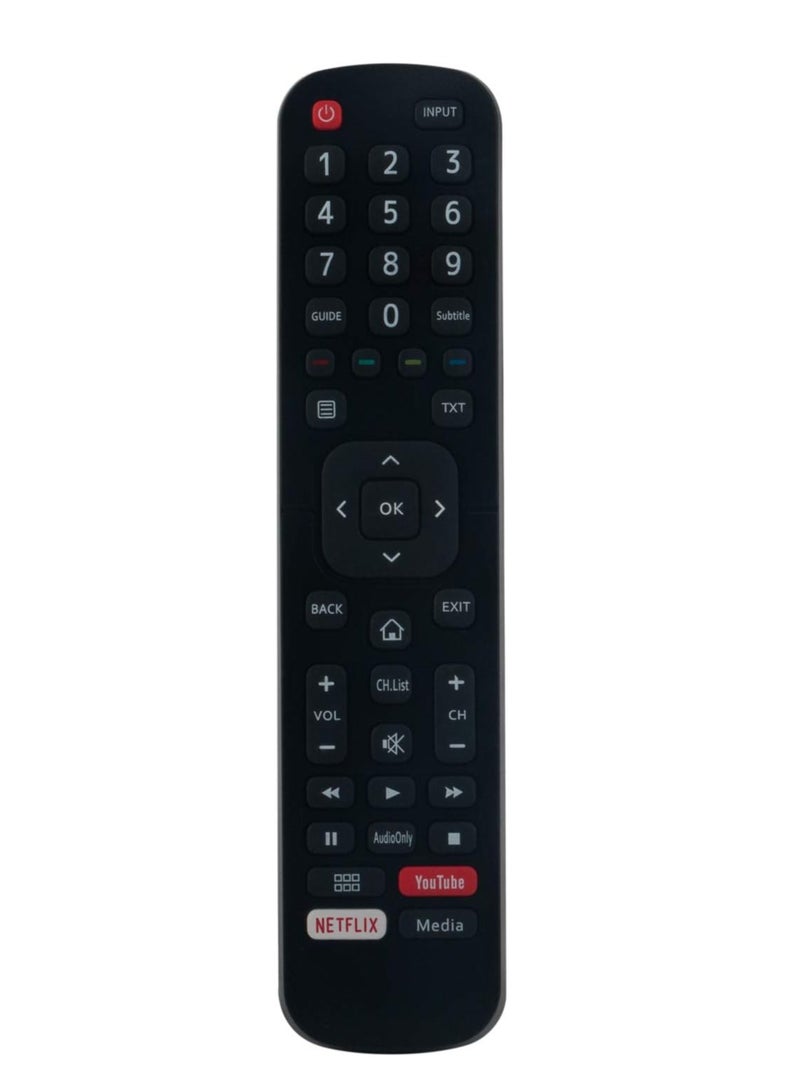 Replacement Remote Control For Hisense Smart TV-Remote Netflix Prime Video YouTube Google Play Buttons Black - Image 1