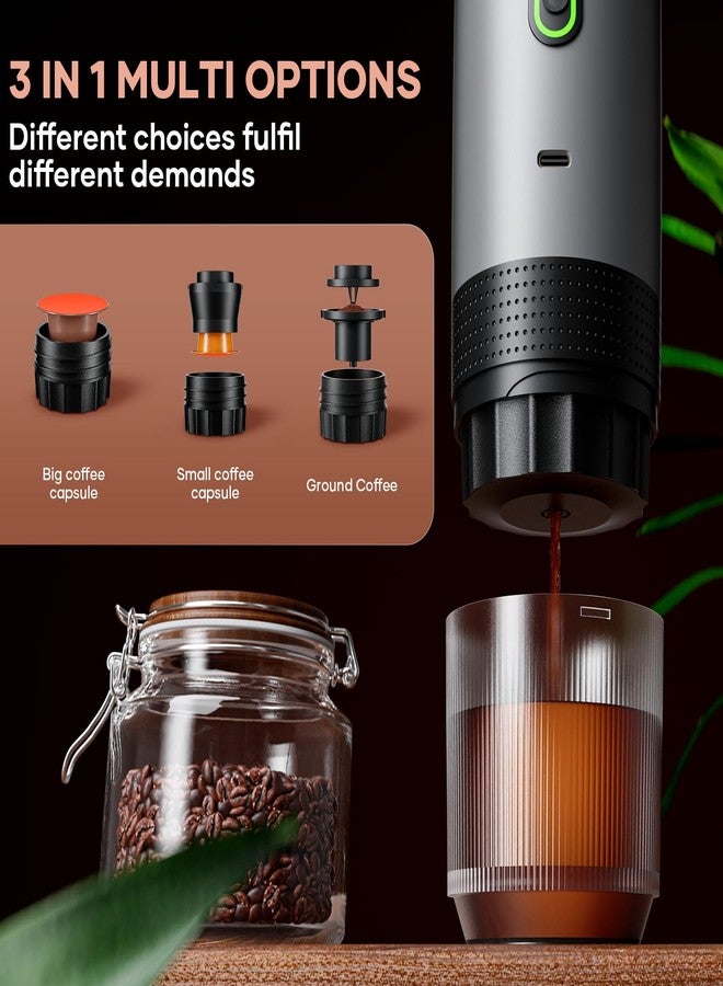 KEJECTOR Portable Coffee Maker Espresso Machine for Travel Nano Car Coffee Maker Compatible with Ground Coffee & NS Capsule for RV, Hiking Camping Office, Travel Espresso Maker Electric Coffee Machine - Image 4