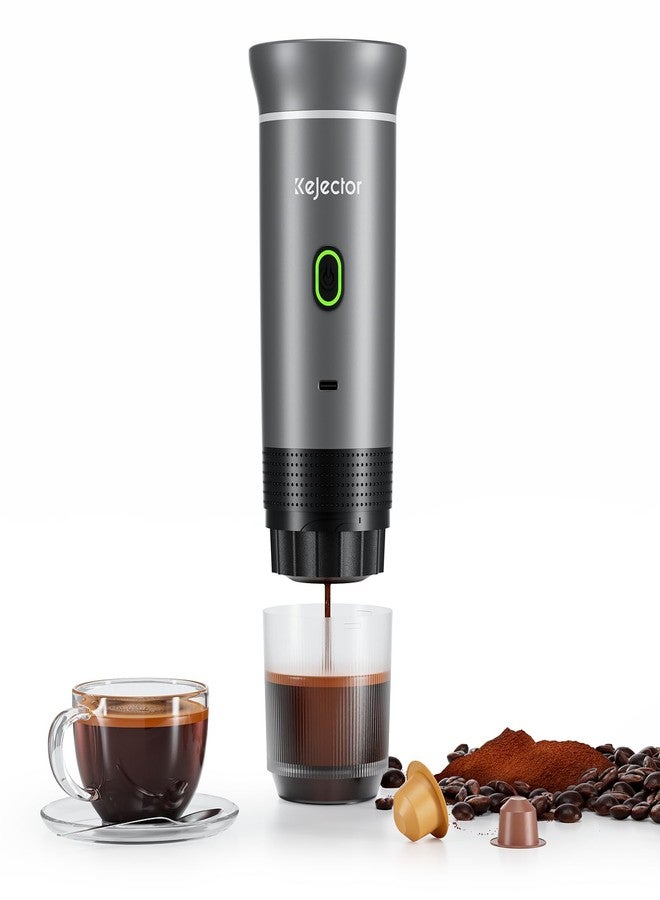 KEJECTOR Portable Coffee Maker Espresso Machine for Travel Nano Car Coffee Maker Compatible with Ground Coffee & NS Capsule for RV, Hiking Camping Office, Travel Espresso Maker Electric Coffee Machine - Image 1