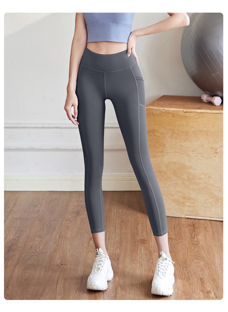 Seamless Yoga Pants Leggings Fashion Pocket Stretch Gym Running Wear Sportswear Track And Field Leggings  - Image 1