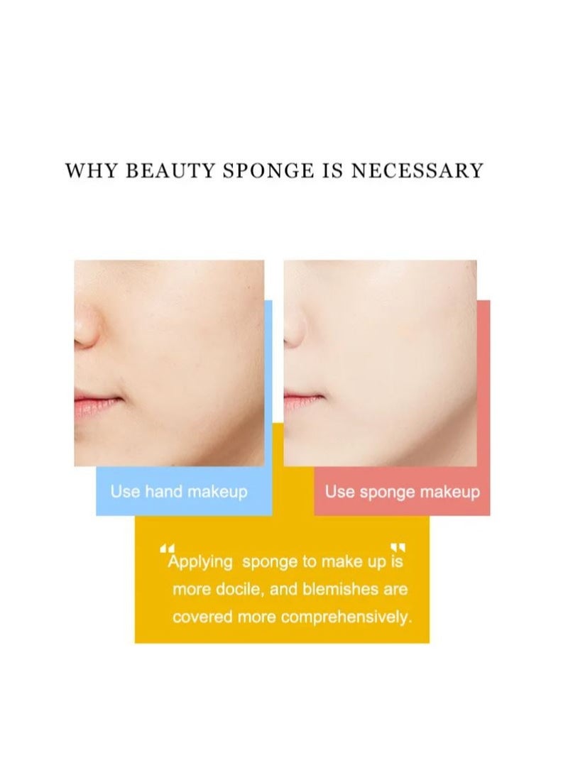 EOTM 7 In 1 Foundation Blending Multi-color Latex Free Washable Makeup Soft Sponge  - Image 3