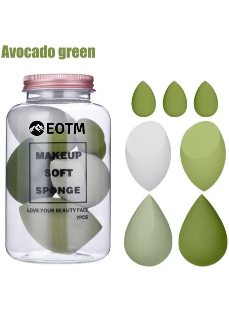 EOTM 7 In 1 Foundation Blending Multi-color Latex Free Washable Makeup Soft Sponge - Image 4