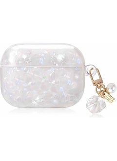 Airpods 3 Case Pearl Keychain Shiny Marble Design Tpu Case Compatible With Airpods 3Rd Generation