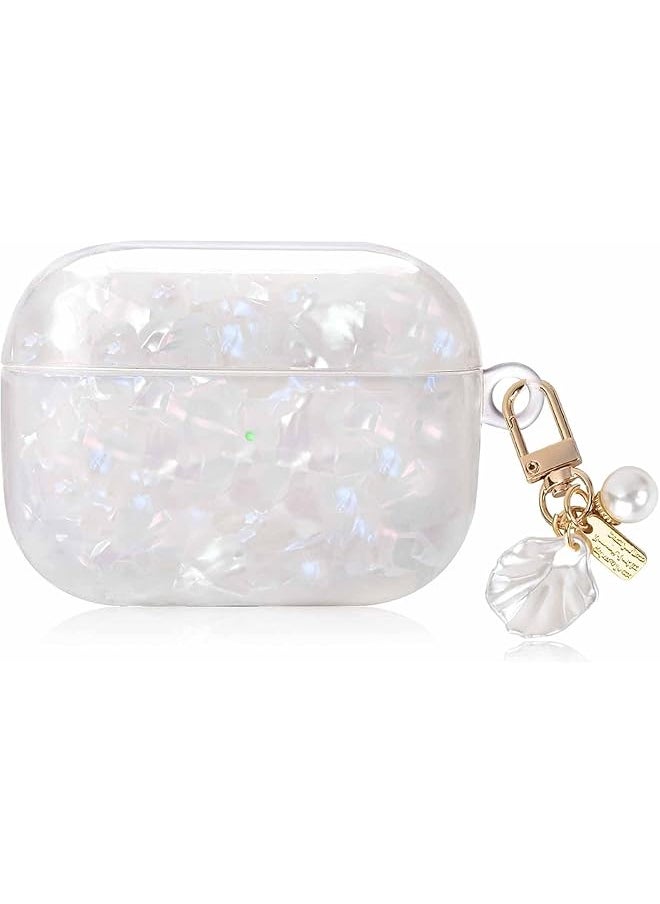 erorex - Airpods 3 Case Pearl Keychain Shiny Marble Design Tpu Case Compatible With Airpods 3Rd Generation - Image 1
