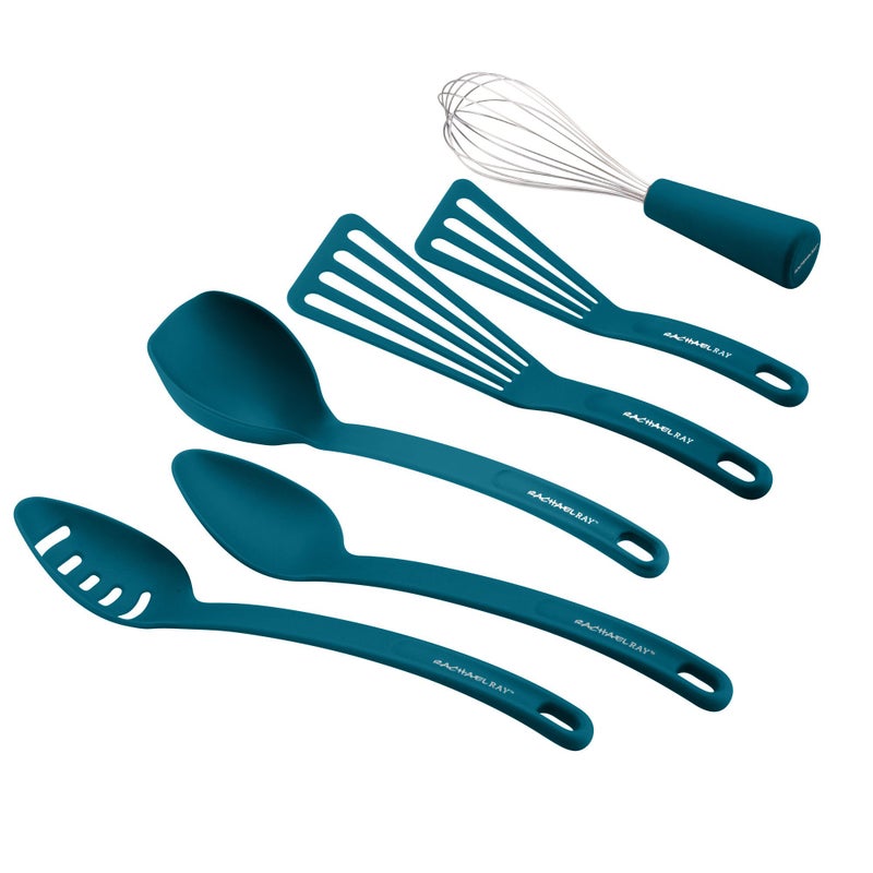 Rachael Ray Nylon Nonstick Tools Set, Marine Blue, 6-Piece, Tools and Gadgets - Image 2