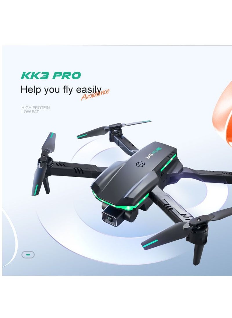 Mi VAZA - KK3 Pro Mini Drone HD Dual Camera Wi-Fi FPV Obstacle Avoidance Remote Quadcopter Foldable RC Drone With 1 Battery  for Kids Toys Hobbies for Beginners Not Professional Drone - Image 1