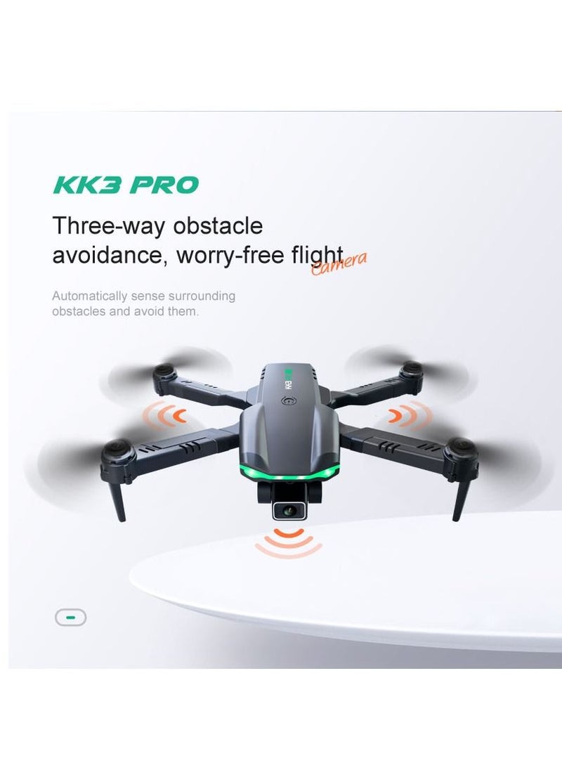 Mi VAZA - KK3 Pro Mini Drone HD Dual Camera Wi-Fi FPV Obstacle Avoidance Remote Quadcopter Foldable RC Drone With 1 Battery  for Kids Toys Hobbies for Beginners Not Professional Drone - Image 1