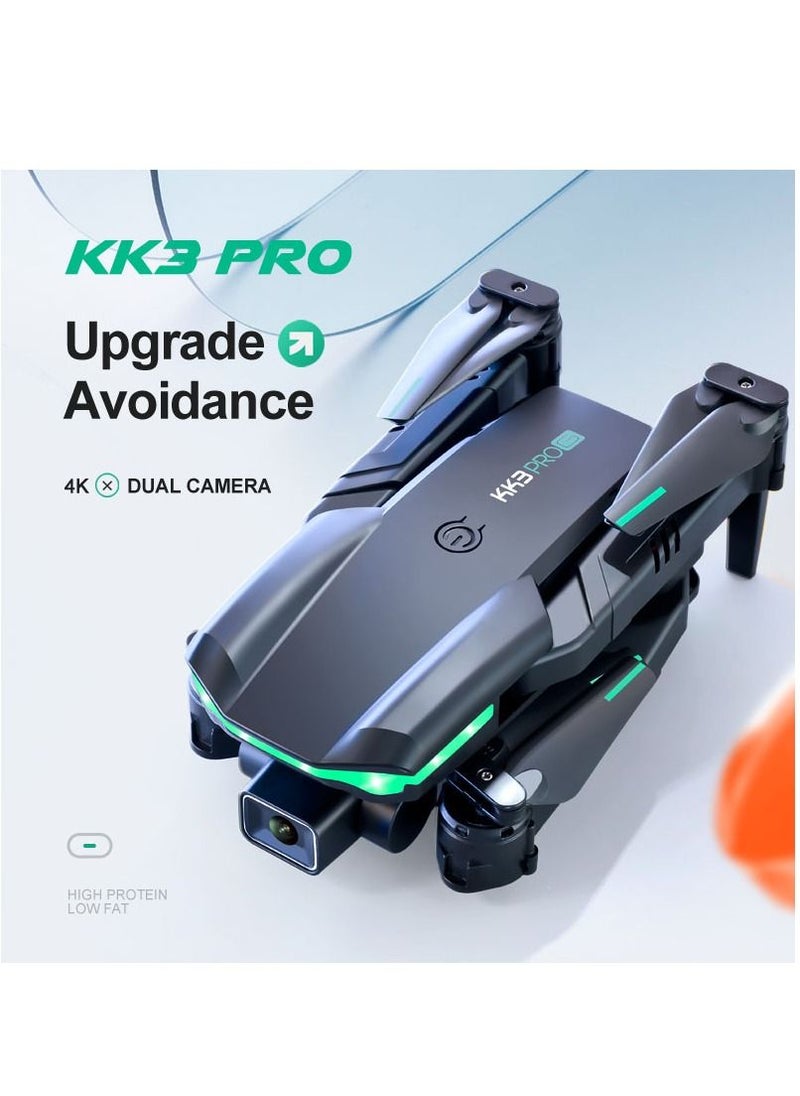 Mi VAZA - KK3 Pro Mini Drone HD Dual Camera Wi-Fi FPV Obstacle Avoidance Remote Quadcopter Foldable RC Drone With 1 Battery  for Kids Toys Hobbies for Beginners Not Professional Drone - Image 1