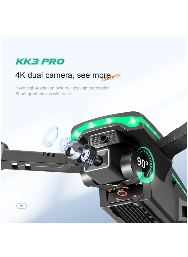 Mi VAZA - KK3 Pro Mini Drone HD Dual Camera Wi-Fi FPV Obstacle Avoidance Remote Quadcopter Foldable RC Drone With 1 Battery  for Kids Toys Hobbies for Beginners Not Professional Drone - Image 1
