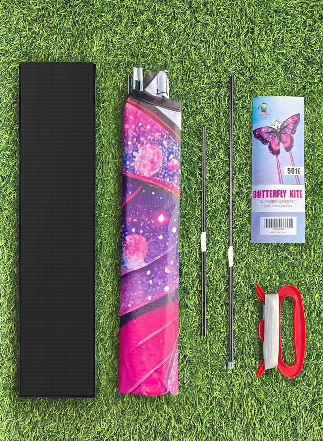 Flying Hoofer Butterfly Kite, Easy to Fly Kites for Kids & Adults, Beach Kites for Boys & Girls Ages 4-8 & 8-12, 55''X 28'' Large Single Line Kite(Pink) - Image 5