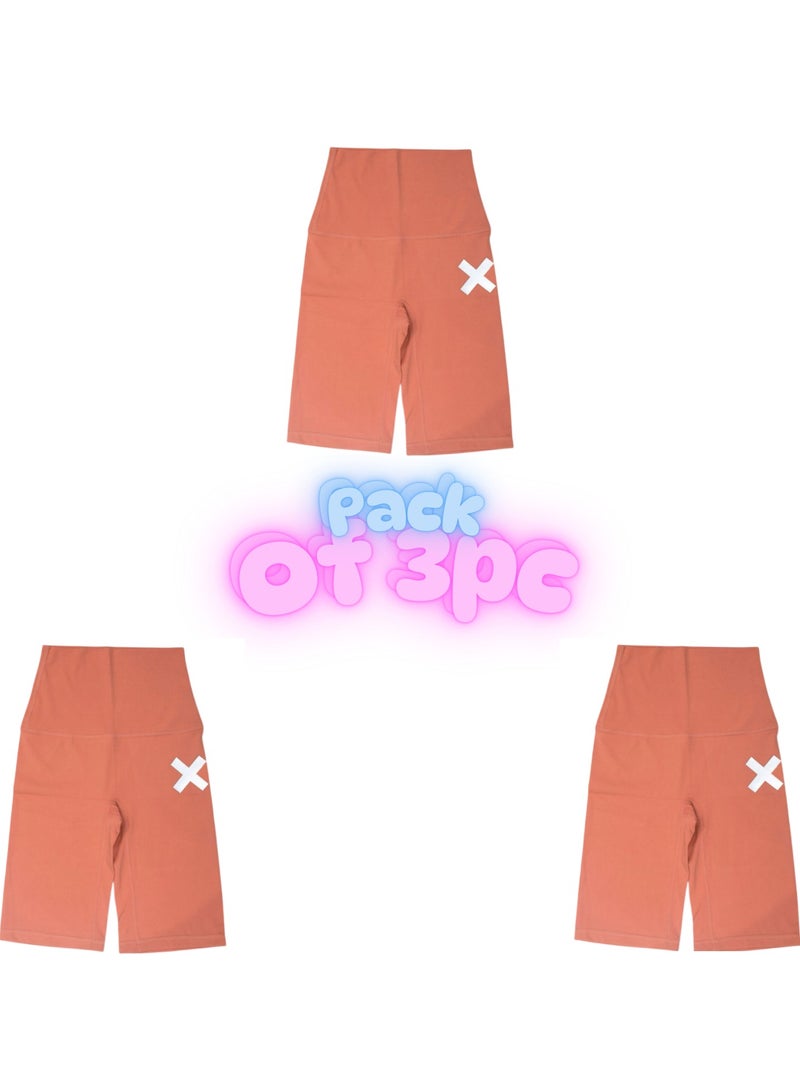 Perfect Fit Girls' Athletic High-Waisted Trendy , Soft & Stretchy ,Fitted & Comfy with White 'X' Logo (Pack of 3PC)  - Image 1