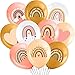 Zomiboo 45 Pcs Boho Rainbow Balloons Rainbow Birthday Decorations 9 Styles Latex Balloons Birthday Party Decorations Bohemian Theme Decor for Wedding Neutral Happy Supplies - Image 3