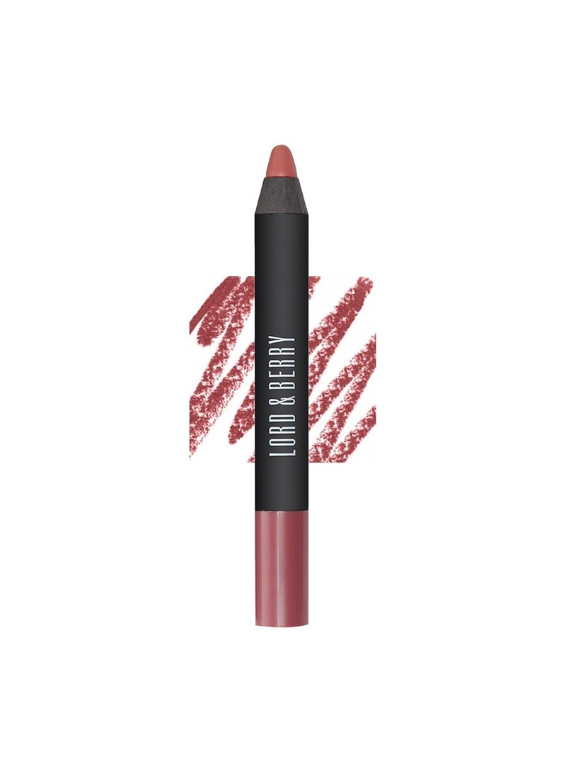 LORD & BERRY Lord & Berry 20100 Crayon Matte Lipsticks Intense Color With Soft & Creamy Touch Enriched With Vitamin E Hydrating Long Lasting Lipstick For Women, Vegan & Cruelty Free Makeup Set 