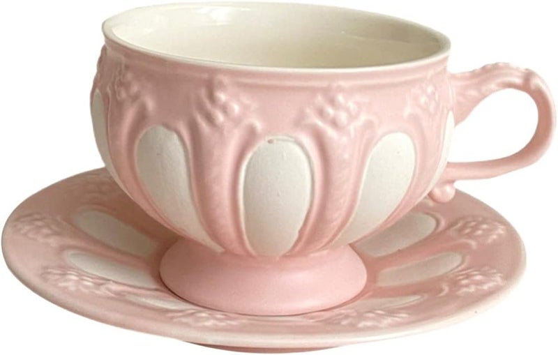 woobles Espresso K Cups Royal Tea Cups and Saucers: Old Country Roses Teacup Saucer Coffee Mug British Coffee Cup Drink Tumbler Bone China Tableware Xmas Gifts Coffee Gifts - Image 1