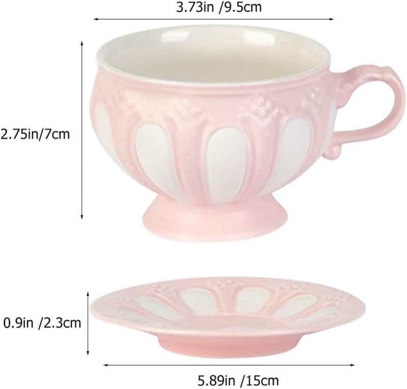 woobles Espresso K Cups Royal Tea Cups and Saucers: Old Country Roses Teacup Saucer Coffee Mug British Coffee Cup Drink Tumbler Bone China Tableware Xmas Gifts Coffee Gifts - Image 4