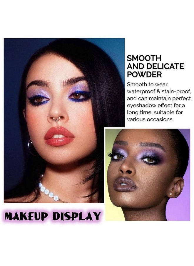 AMY'S DIARY Deep Light Purple Matte Shimmer Eye Shadow Palette Makeup,Eyeshadow Long Lasting Waterproof Cruelty-Free, 9 Blendable Shades In Smooth With Gorgeous Pearls For Girls (Purple Palette)  - Image 3