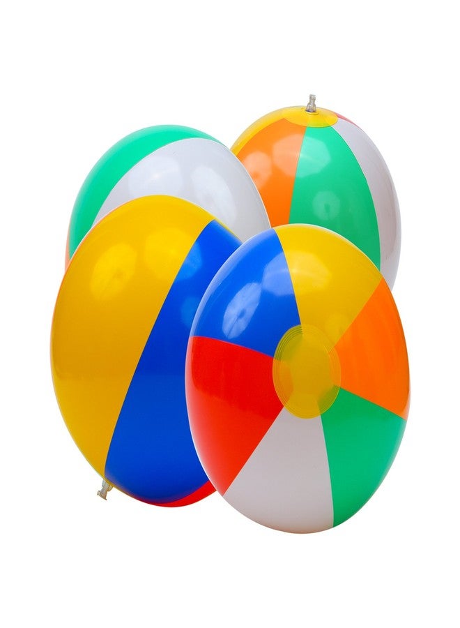 Elcoho 8 Pack Inflatable Luau Party Decorations Includes Inflatable Blow up Palm Trees Banana Beach Balls Flamingo Outdoor Hawaiian Summer Beach Decor PVC Material - Image 5