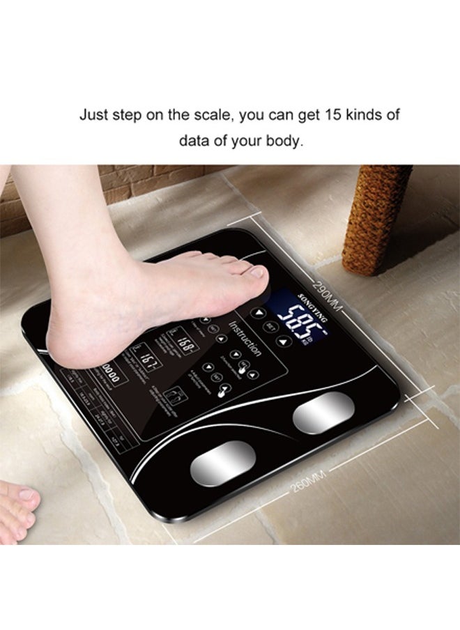Hihonor Intelligent Weight Scale, Body Fat Scale, Body Weight Scale, Digital Scales for Body Weight Household Health Monitor, High Precision Intelligent Digital Electronic Weight BMI Scale, Black  - Image 5