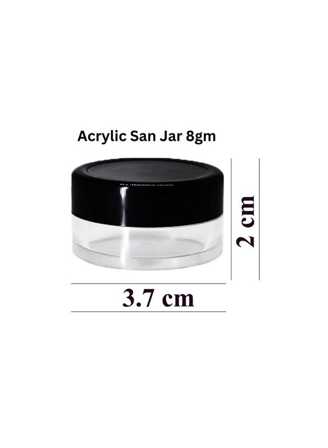 BH PLAST Acrylic Cosmetic Jars, 8 Gram, Pack of 250, Multipurpose, Leakproof - Image 2