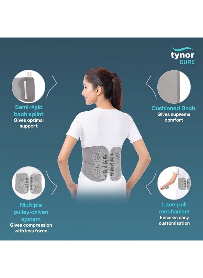 Tynor - Tynor Lacepull L.S Belt, Grey, Small/Medium, 1 Unit - Image 1