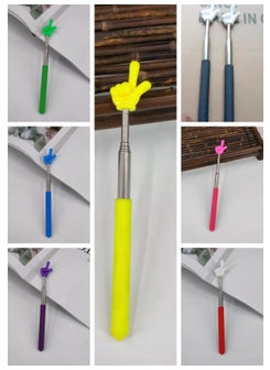 Generic Kids Reading Pointer Adjustable Stainless Steel Yellow telescopic learning finger stick 
