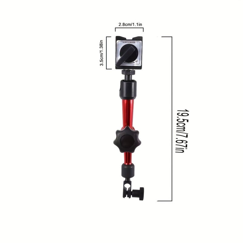Magnetic Base Heptagonal Head Dial Indicator Holder Stand for Bore Gauge Measure Tools - Image 2