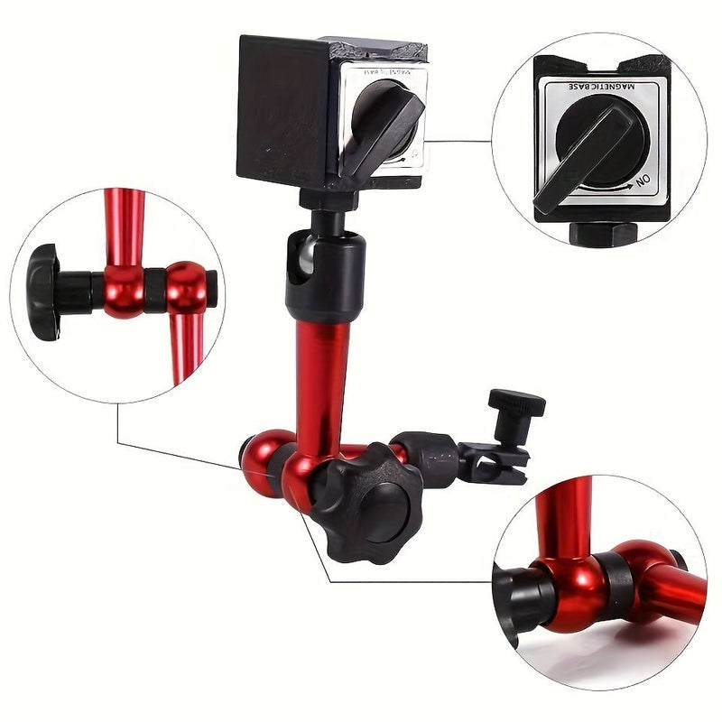 Magnetic Base Heptagonal Head Dial Indicator Holder Stand for Bore Gauge Measure Tools - Image 4