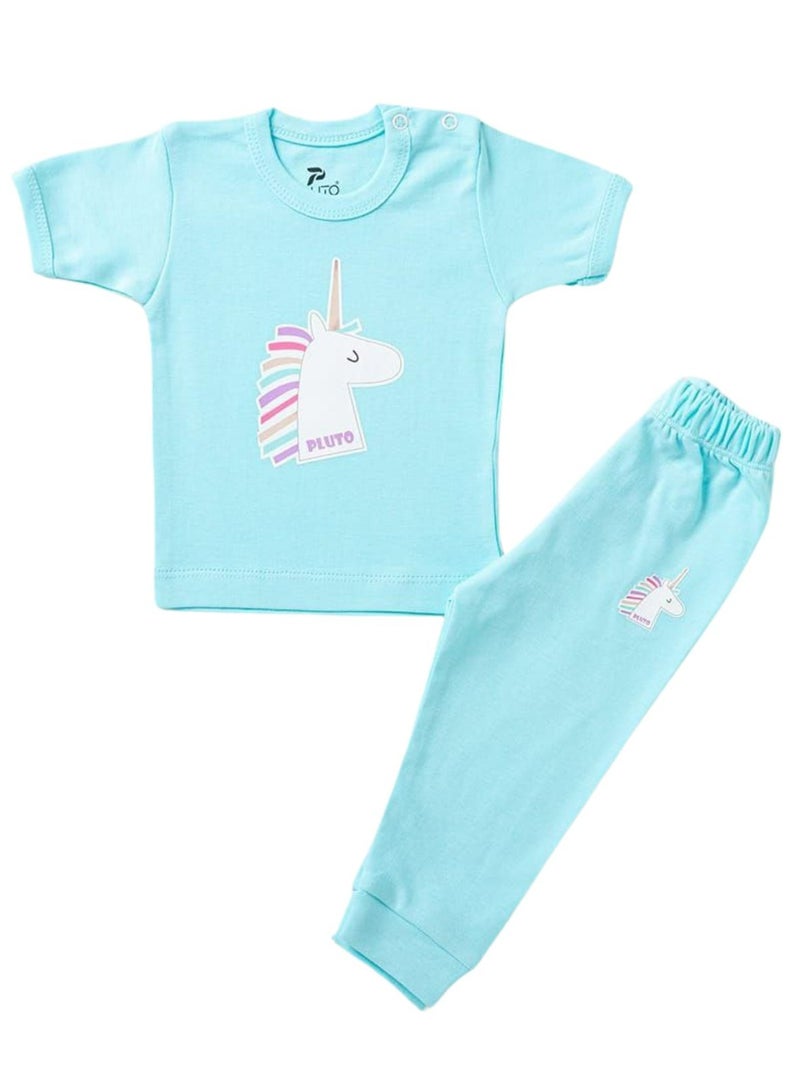 Pluto Baby Cotton T-Shirt and Trousers Pyjama Set  - Image 3