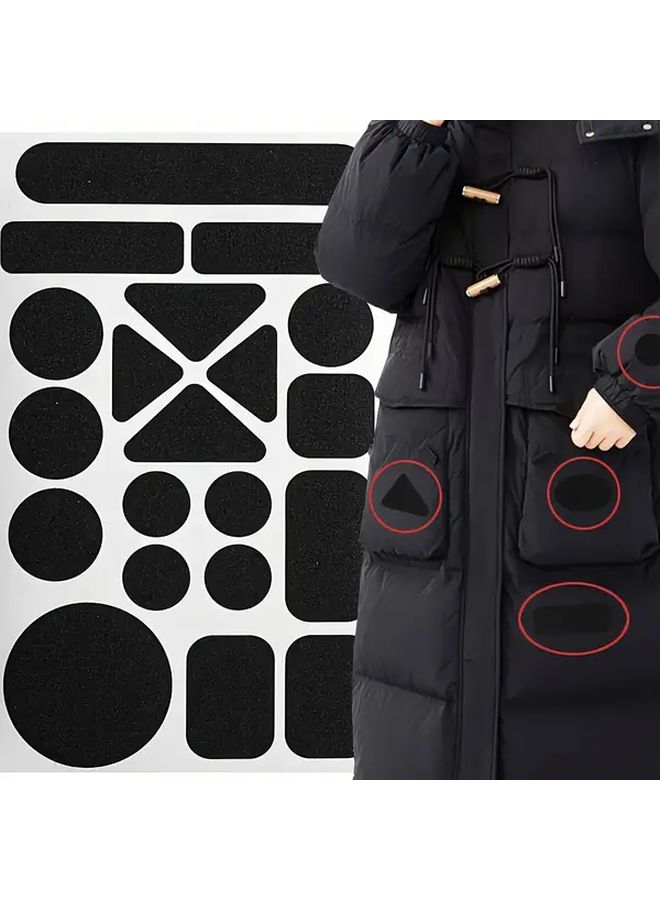 Black Self-Adhesive No Sew Clothing Patch for Down Jackets Emergency Repair - Image 2