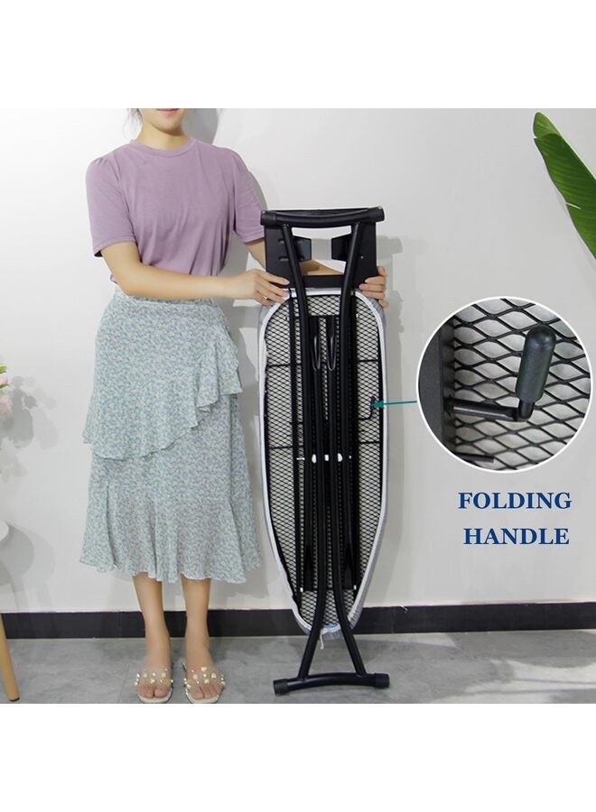 Deluxe Ironing Board with Heat Resistant Cover and Thicken Felt Pad, Heavy Sturdy Legs,Full Size Hanger Iron Board,Foldable (Grey) - Image 5