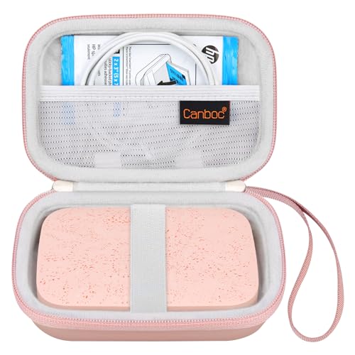 Canboc Carrying Case for HP Sprocket 2x3 Instant Smartphone Photo Printer, KODAK Step Wireless Mobile Photo Printer, Lifeprint 2x3 Photo Printer, Mesh Bag fit Photo Paper Cable, Rose Gold - Image 1