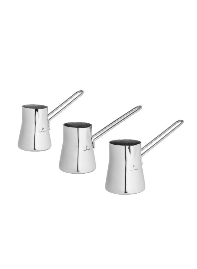 Sofram Turkish Stainless Coffee Pot Set 4 Pcs - Image 2