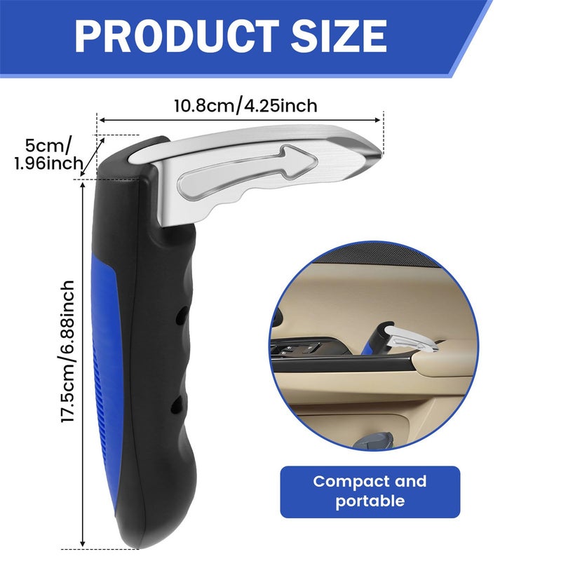 2 door assist handles, 3-in-1 multifunctional portable vehicle bracket, seat belt cutter, elderly door handle and tools - Image 3