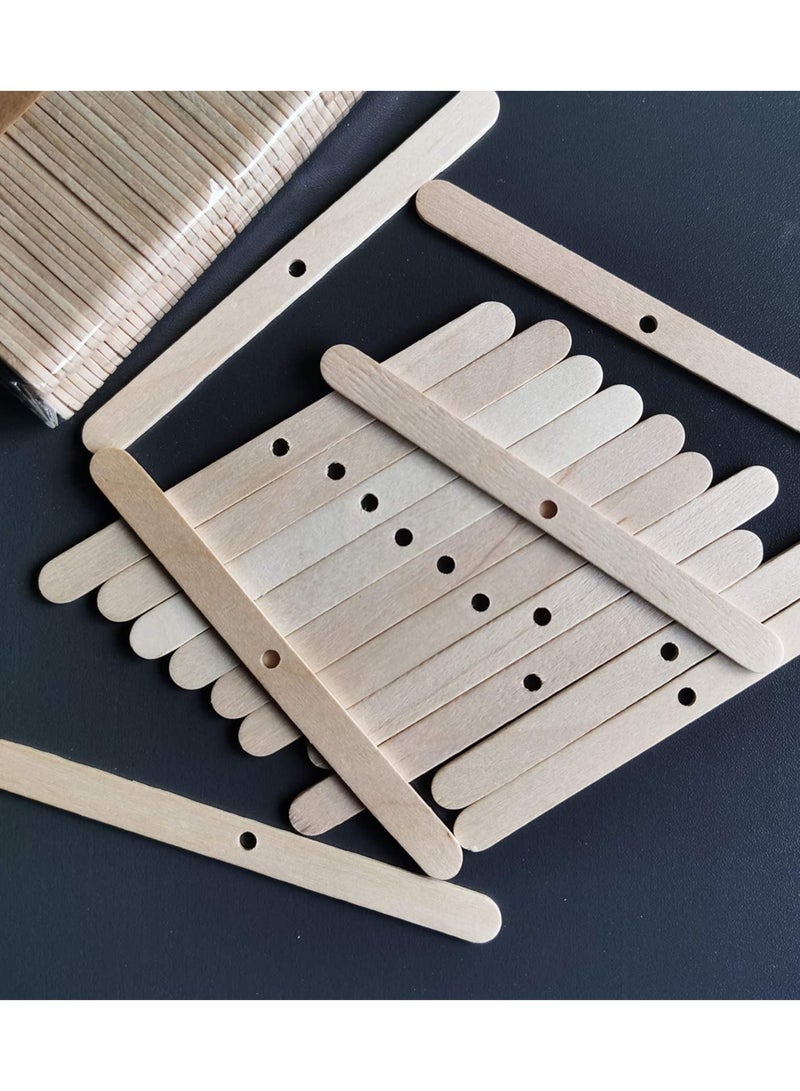 SOLARAE 100 Pcs Candle Wick Holders Candle Wicks Centering Device Candle Wick Bars Wick Holders for Candle Making Wick Clips for Candles Candle Centering Tool Wooden - Image 1