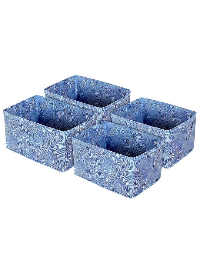 Kuber Industries - Kuber Industries Storage Box|Toy Box Storage For Kids|Foldable Storage Box|Pack Of 4 (Blue) - Image 1
